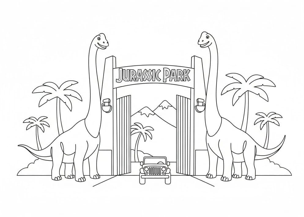 Jurský Svět (1) omalovánka