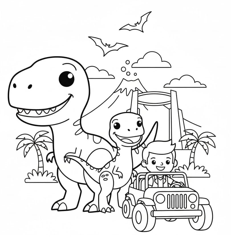 Jurský Svět (11) omalovánka