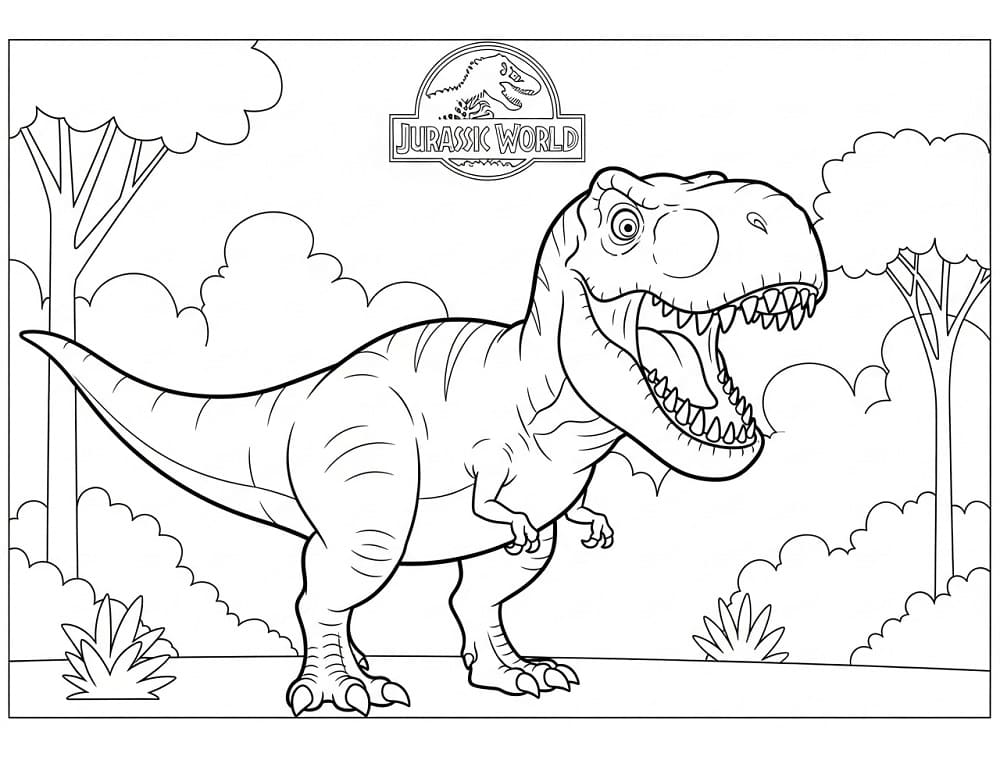 Jurský Svět (7) omalovánka