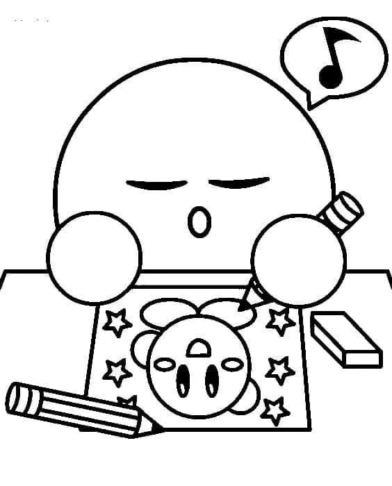 Kirby pro 2leté Děti omalovánka