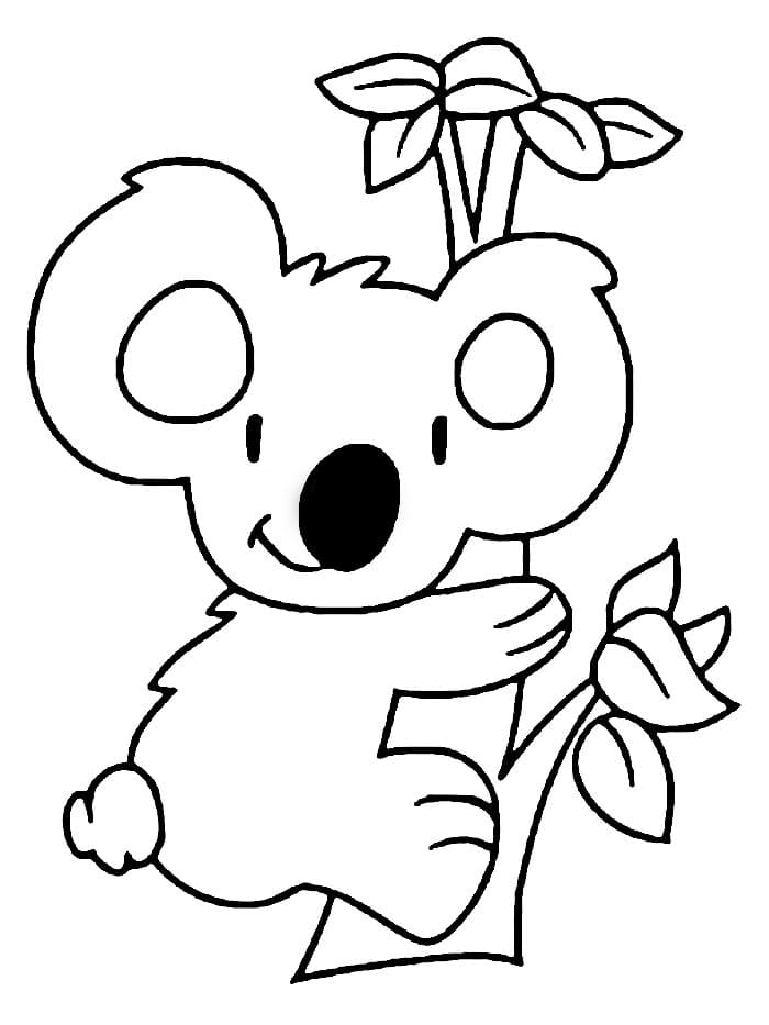 Koala k Vytisknutí omalovánka