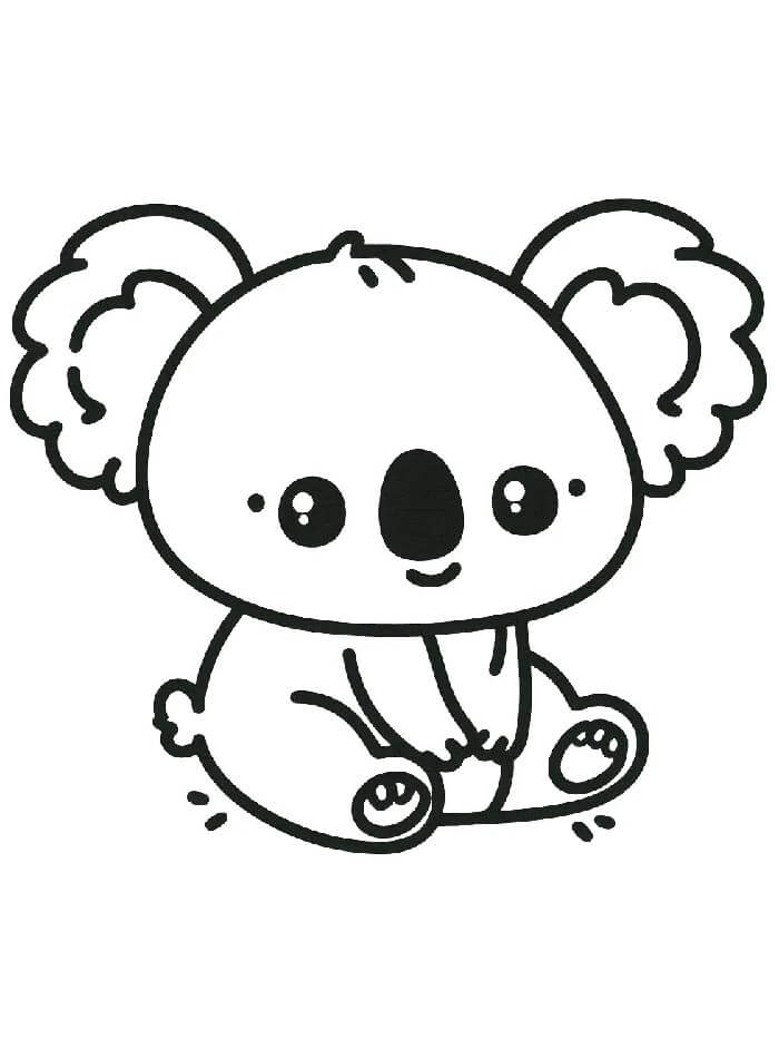 Koala pro 1leté Děti omalovánka