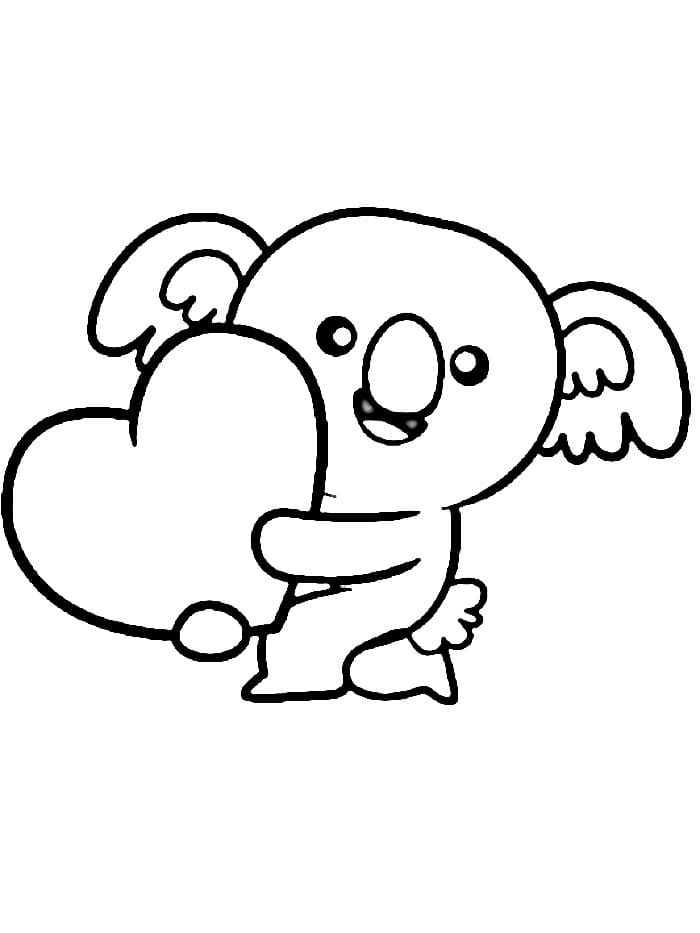 Koala pro 5leté Děti omalovánka