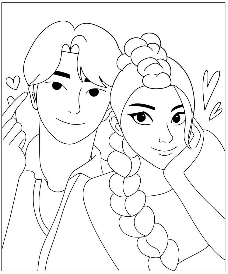 Kpop Demon Hunters Jinu a Rumi omalovánka