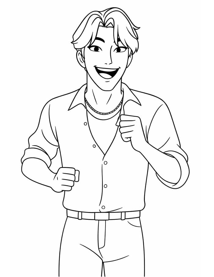 Kpop Demon Hunters Jinu omalovánka