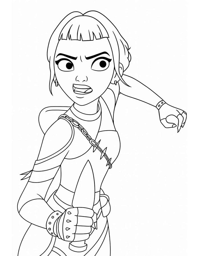 Kpop Demon Hunters Zoey omalovánka