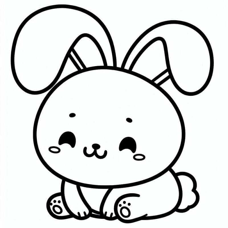 Králík Tisknutelný Zdarma omalovánka