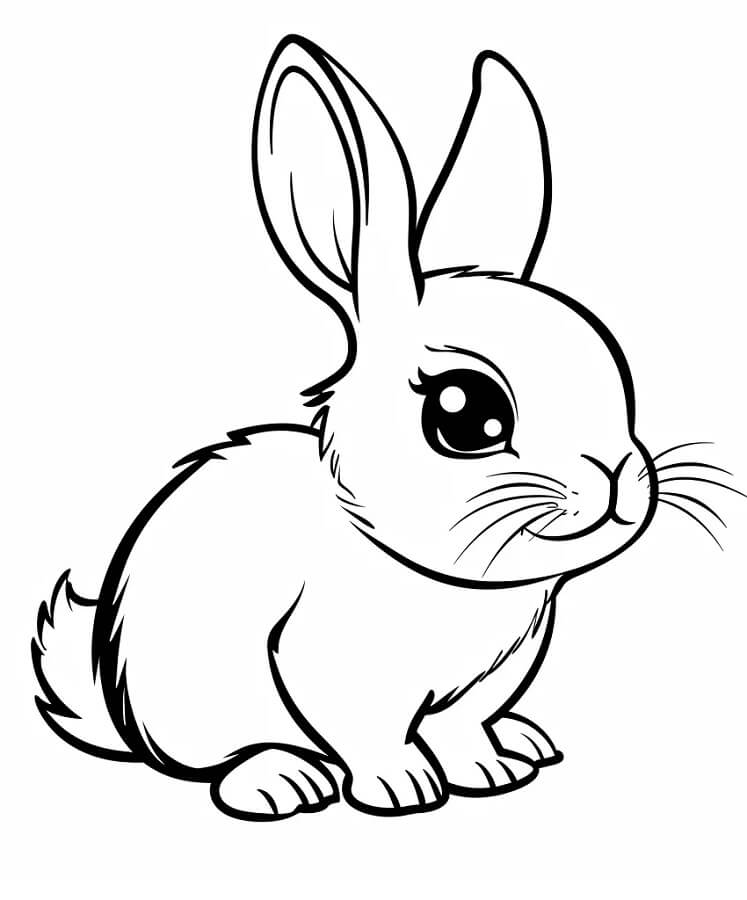 Králík Tisknutelný pro Děti omalovánka