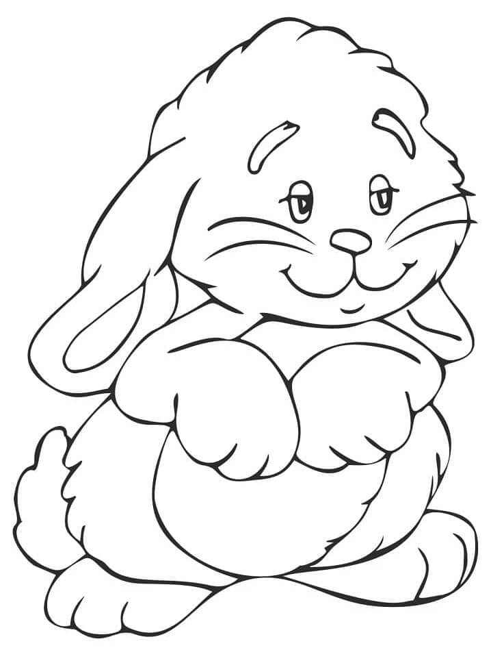 Králík Vymalovatelný pro Děti omalovánka