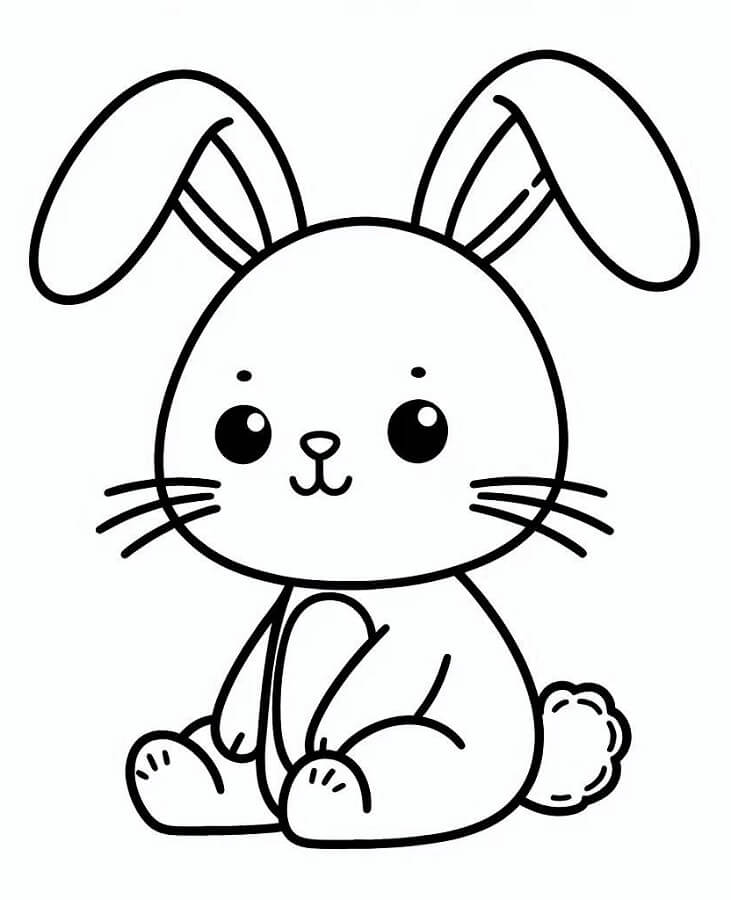 Králík Zdarma pro Děti omalovánka