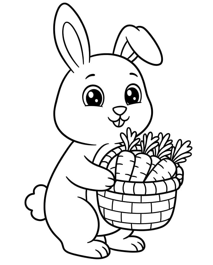 Králík k Vytisknutí omalovánka