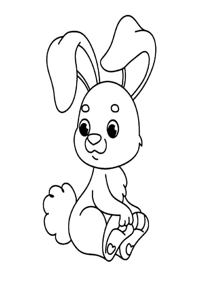 Králík pro 6leté Děti omalovánka