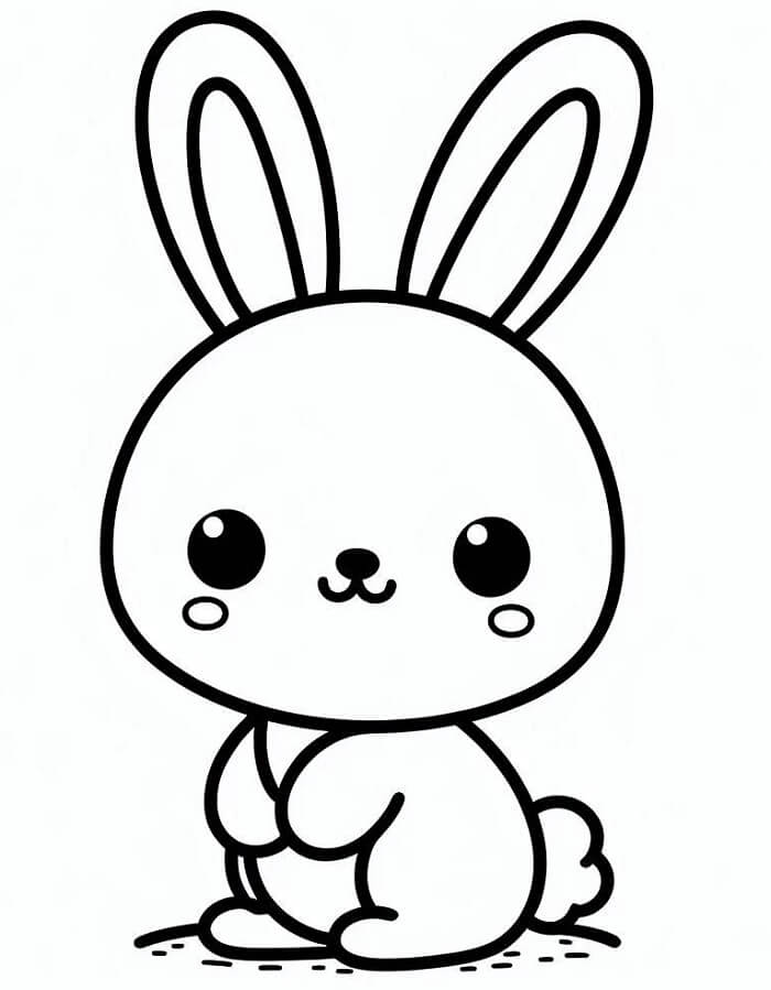 Králík pro Děti omalovánka