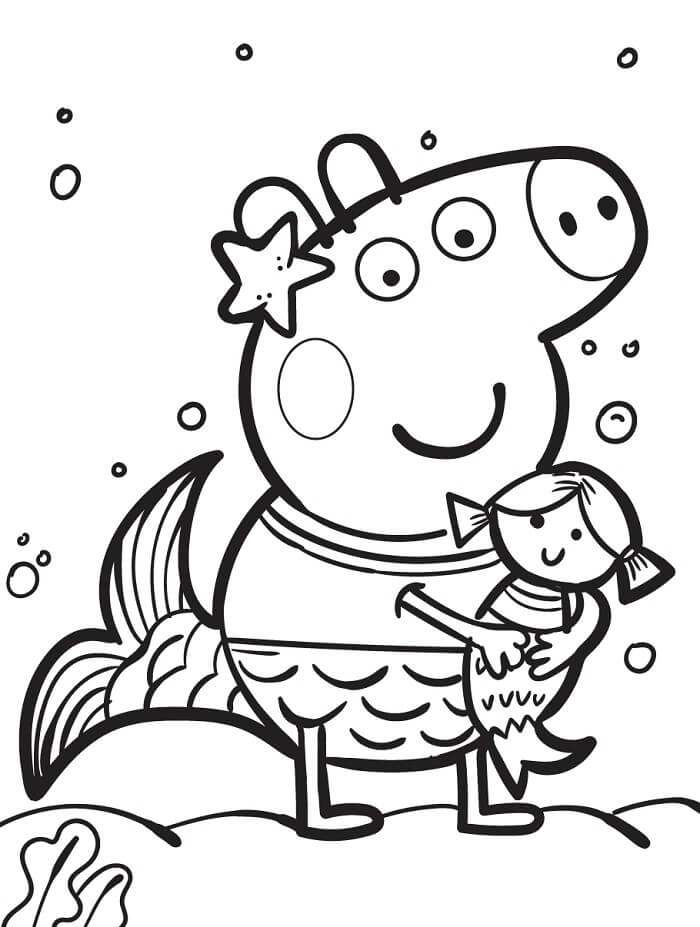 Krásná Prasátko Peppa omalovánka