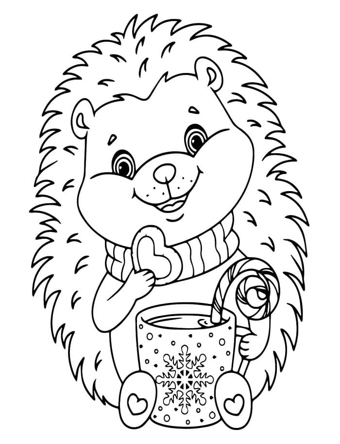 Krásný Ježek omalovánka