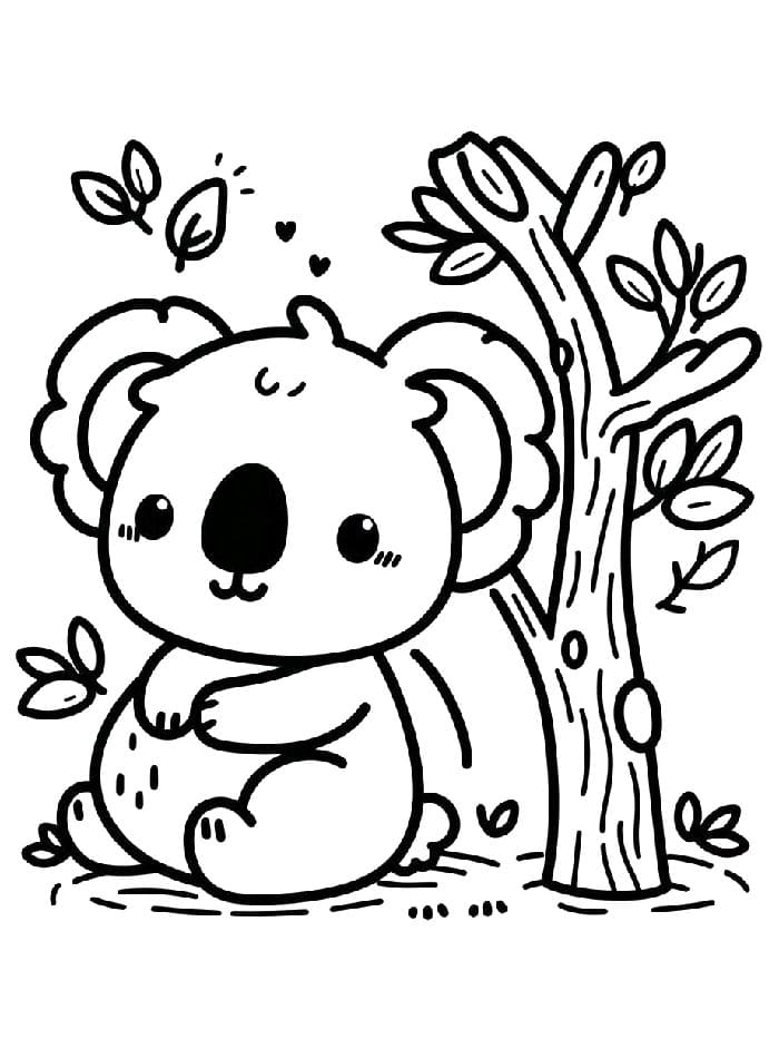 Krásný Koala omalovánka
