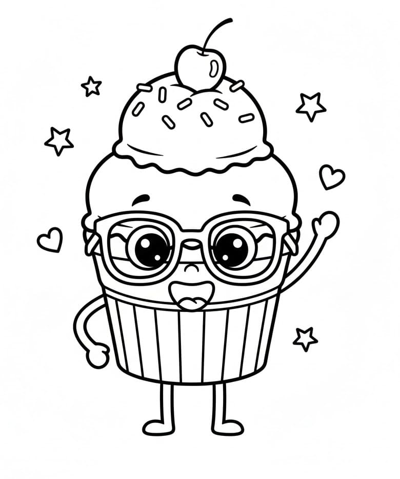 Kreslená zmrzlina omalovánka