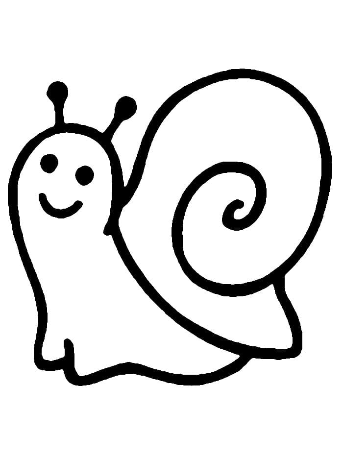 Kreslený Hlemýžď omalovánka