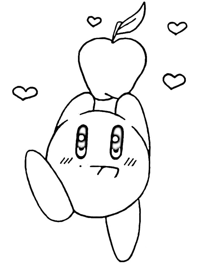 Kreslený Kirby omalovánka