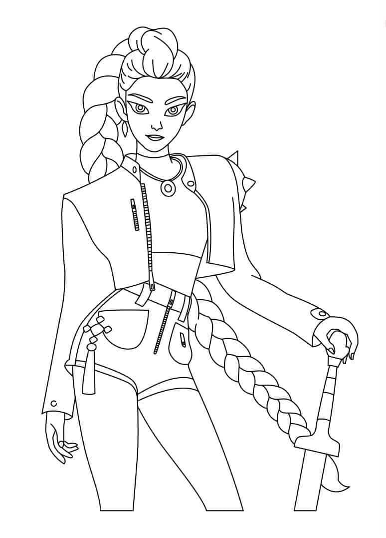 Kreslený Kpop Demon Hunters omalovánka