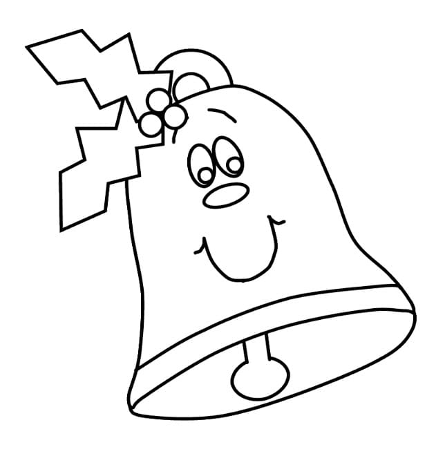 Kreslený Vánoční Zvonek omalovánka