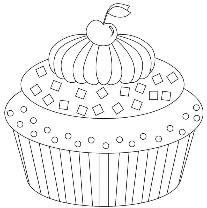 Lahodný Cupcake omalovánka
