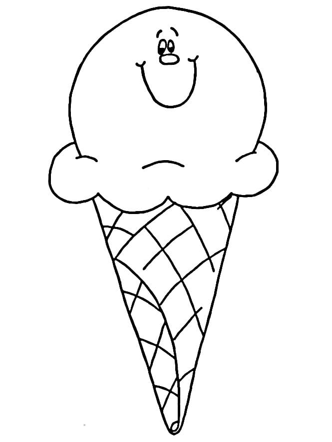 Lahodný Zmrzlina omalovánka
