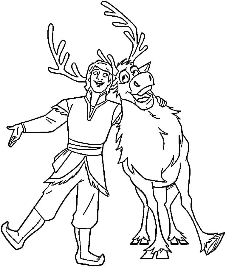 Ledové království pro 1leté Děti omalovánka