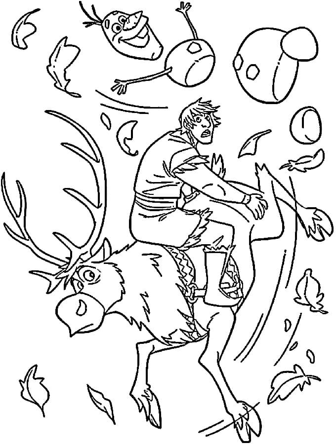 Ledové království pro 3leté Děti omalovánka