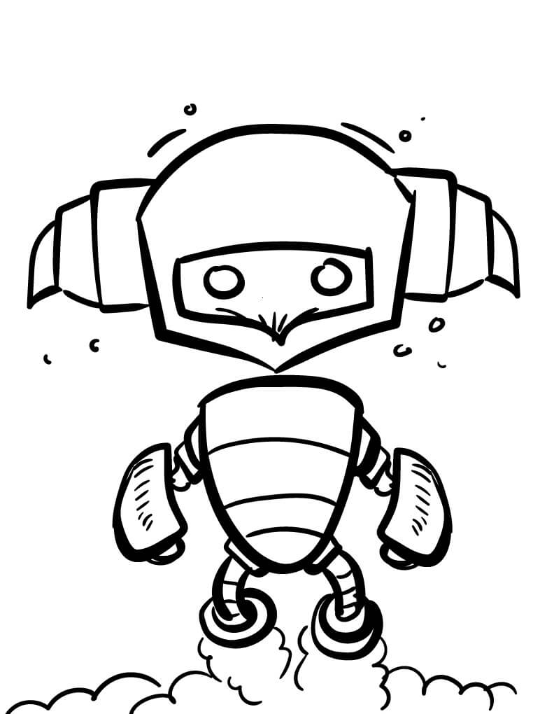 Lehký Robot omalovánka