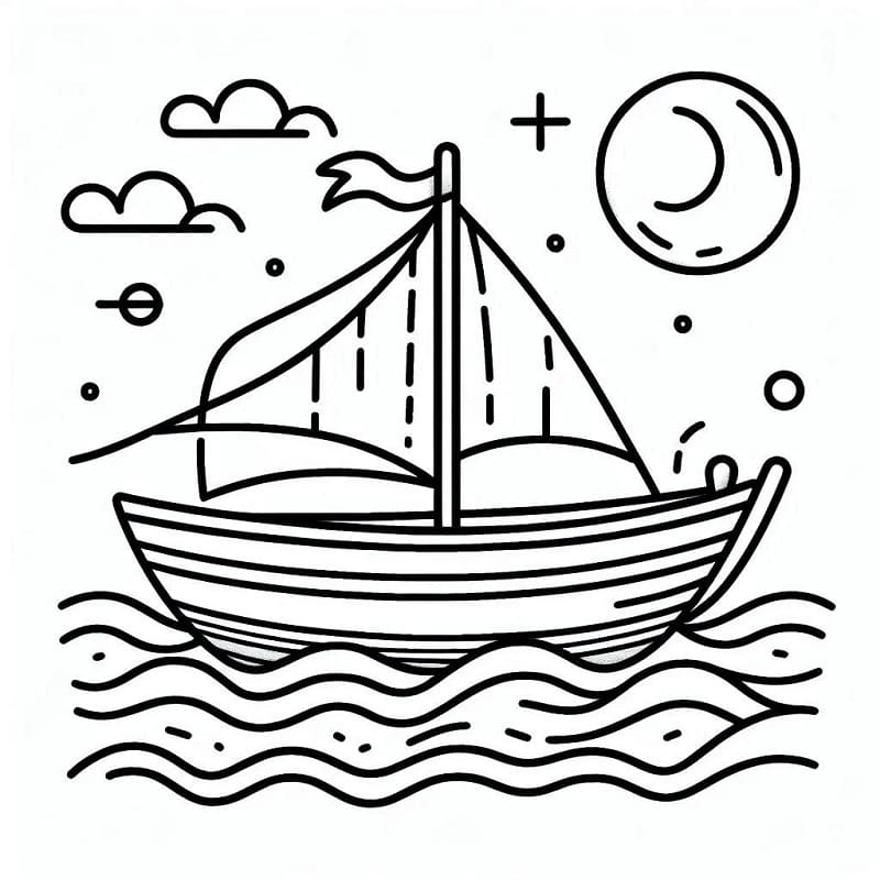 Loď Pro Děti omalovánka