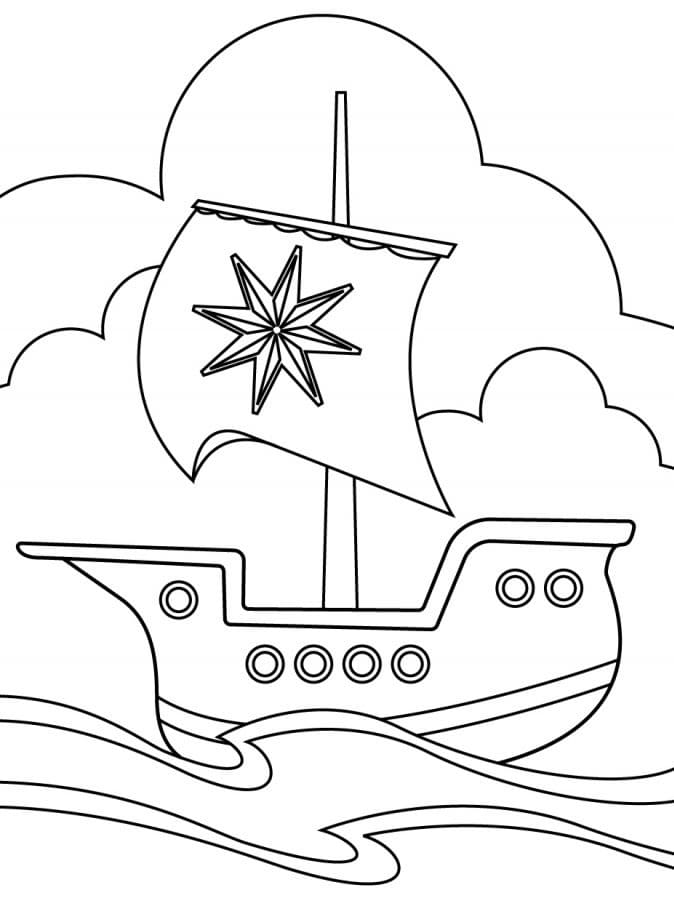Loď Pro Tisk omalovánka