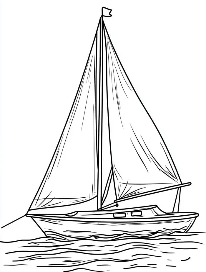 Loď na Moři omalovánka