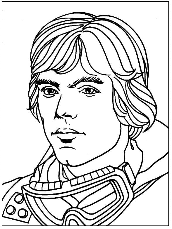 Luke Skywalker Star Wars omalovánka