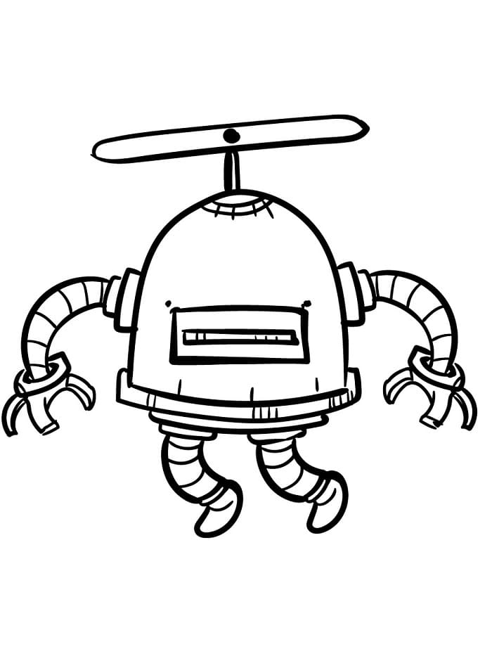 Malý Robot omalovánka