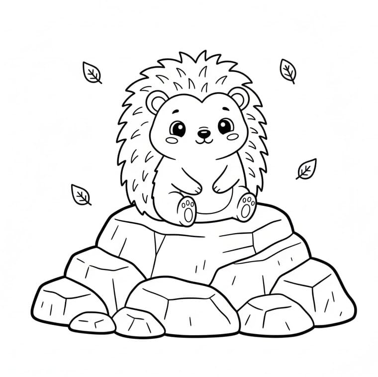 Malý ježek omalovánka