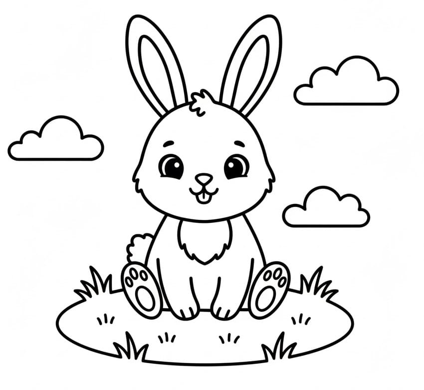 Králík omalovánky