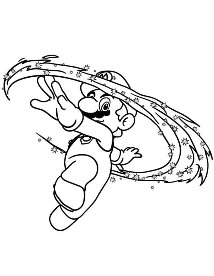 Mario Vymalovatelný pro Děti omalovánka