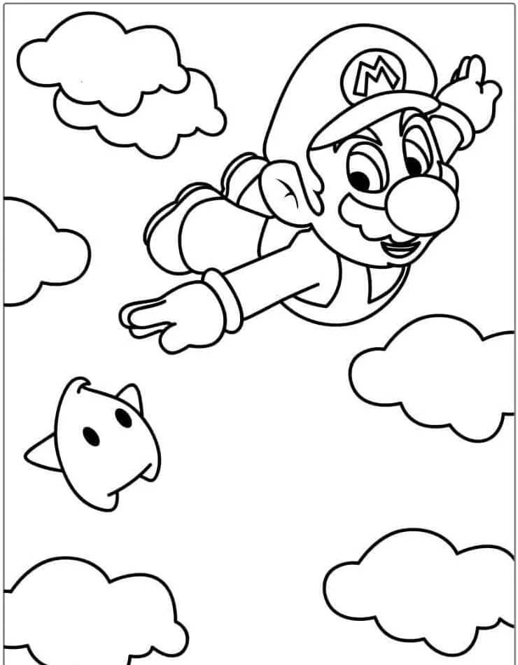 Mario na obloze omalovánka