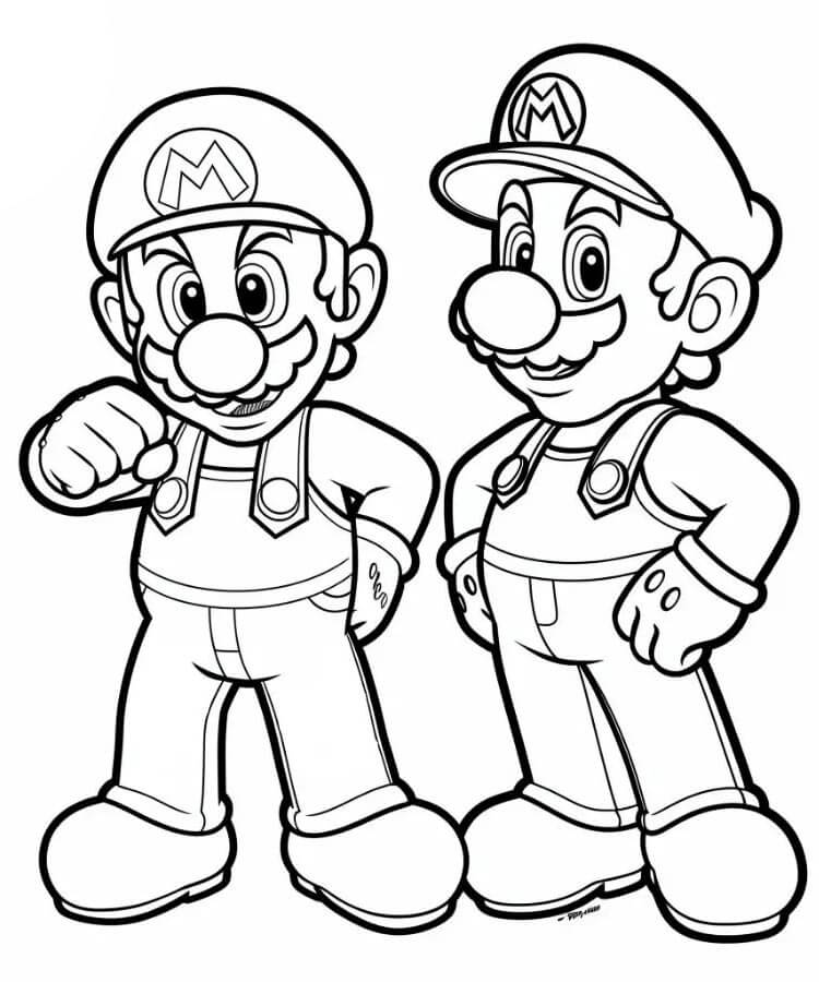 Mario pro 2leté Děti omalovánka