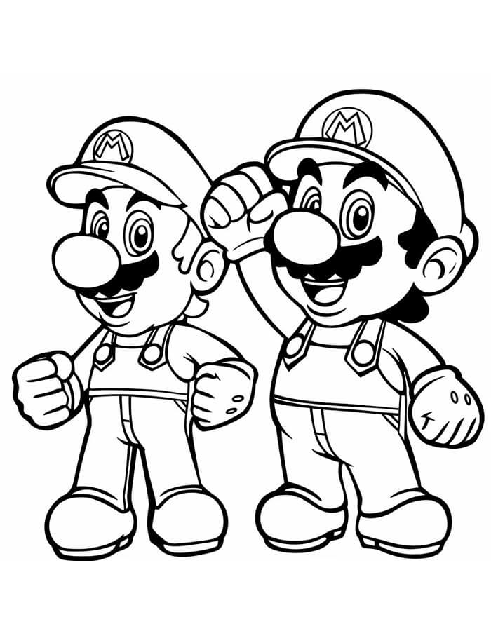 Mario pro 3leté Děti omalovánka