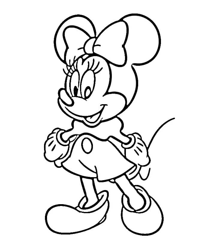 Minnie Mouse pro 1leté Děti omalovánka