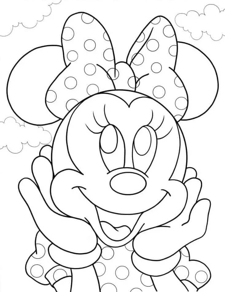 Minnie Mouse pro 3leté Děti omalovánka