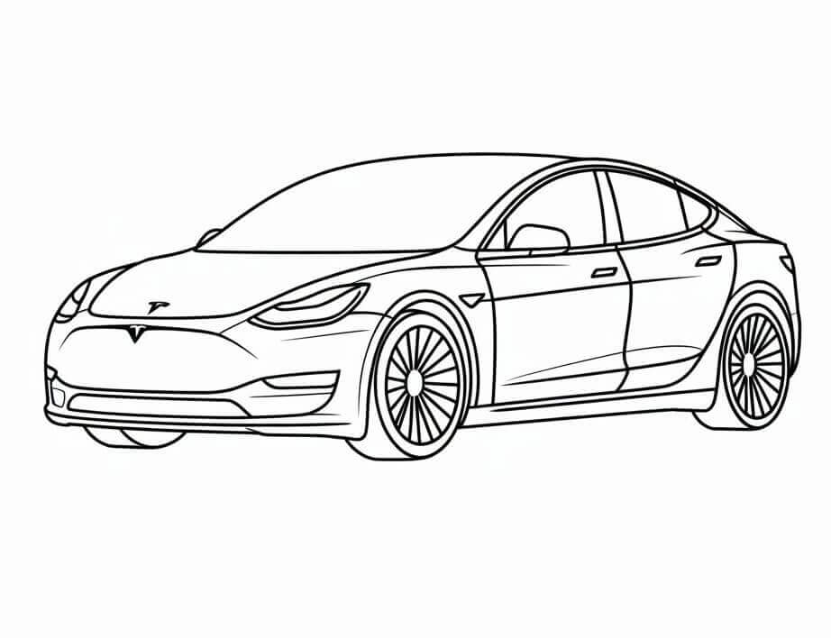 Moderní Tesla Auto omalovánka
