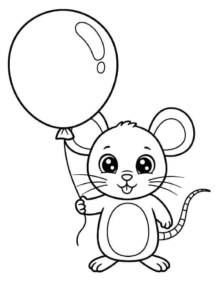 Myš pro 2leté děti omalovánka