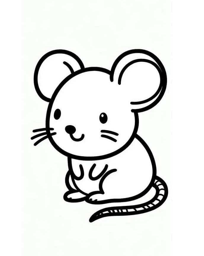 Myš pro 3leté děti omalovánka