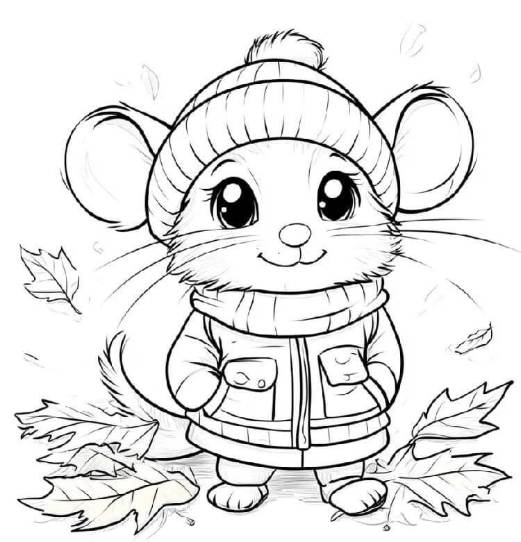 Myš pro 4leté děti omalovánka