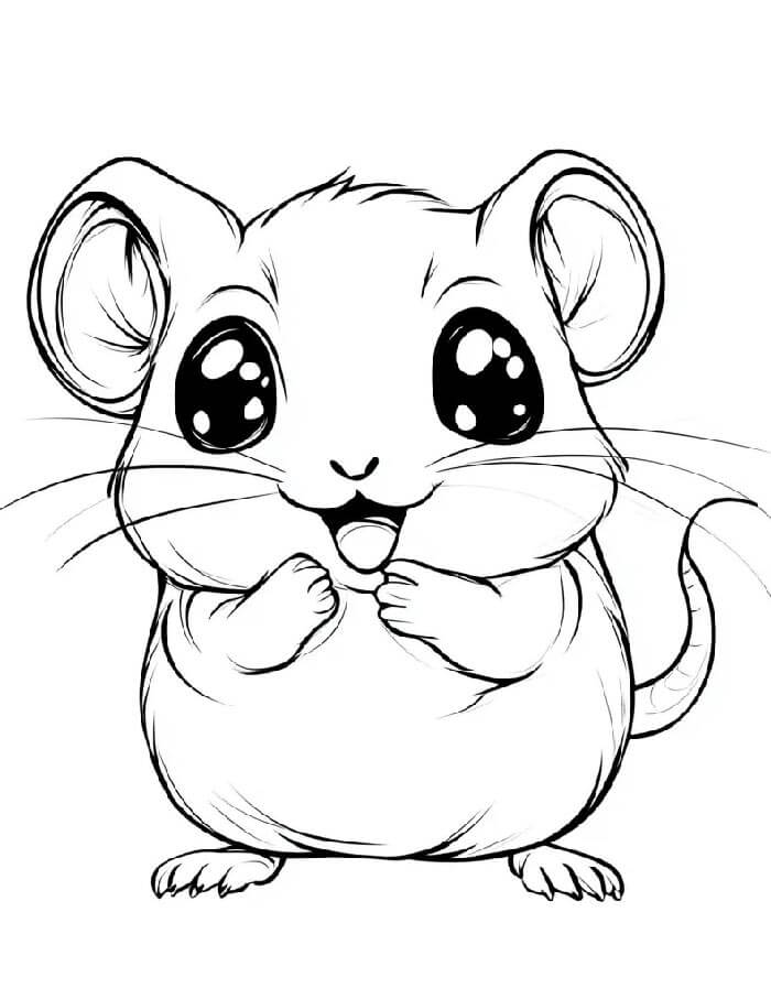 Myš pro 5leté děti omalovánka
