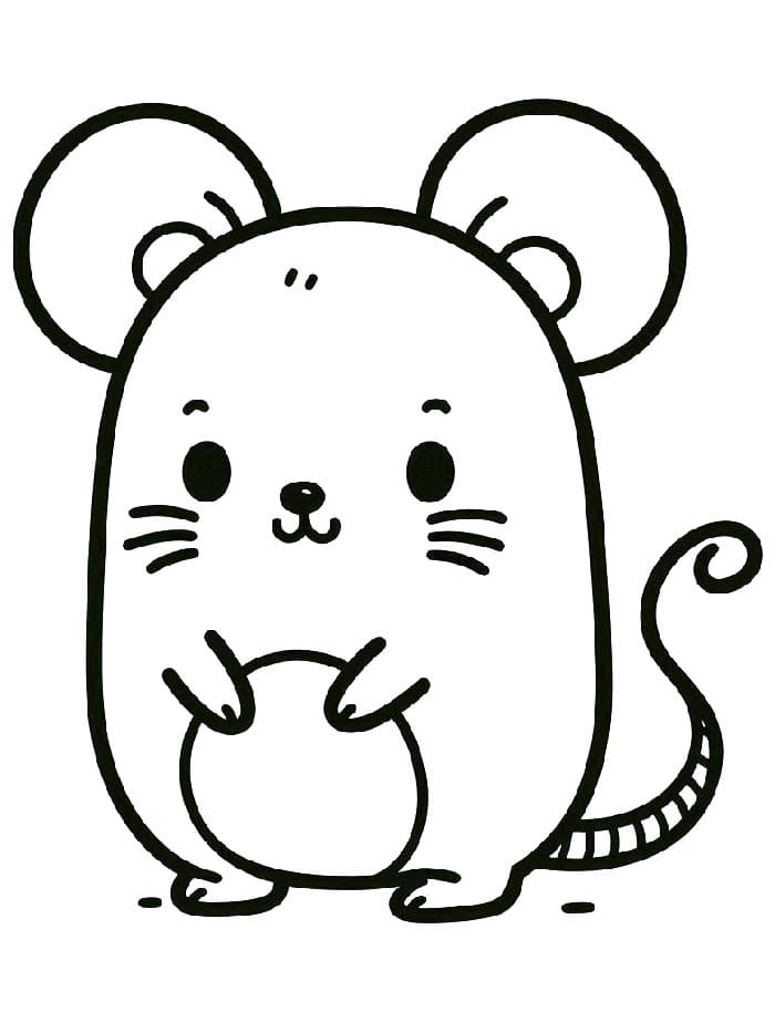 Myš pro děti omalovánka