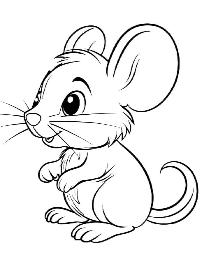 Myš tisknutelná pro děti omalovánka